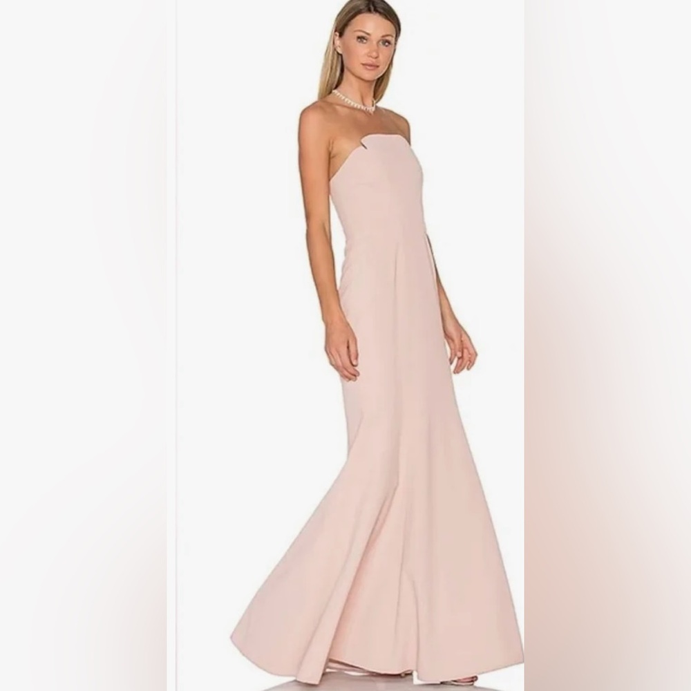 Elegant Pink Strapless Dress